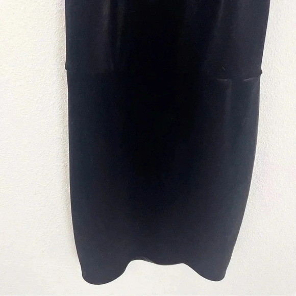 NWT Miss Selfridge Black Mini Velvet Mock Neck Dress, Size 6 - Picture 3 of 9